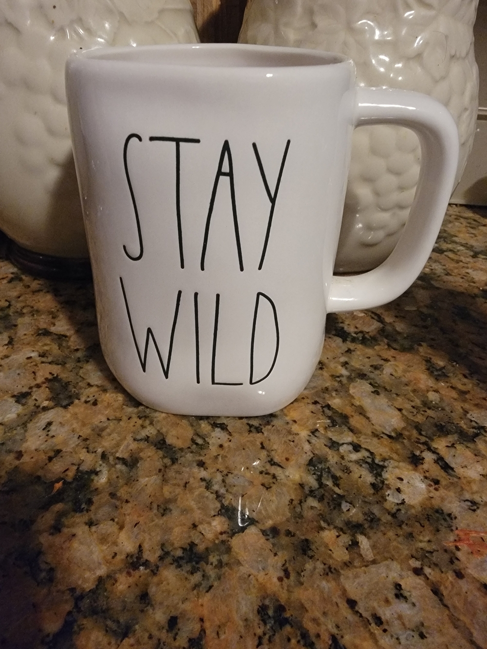 Rae Dunn White Ceramic "STAY WILD" Mug